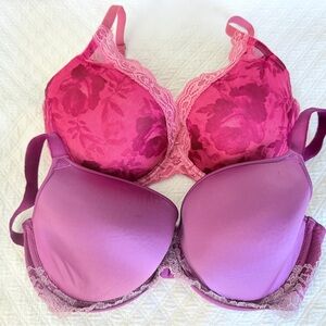 Natori Pink and Wacol Purple Bras